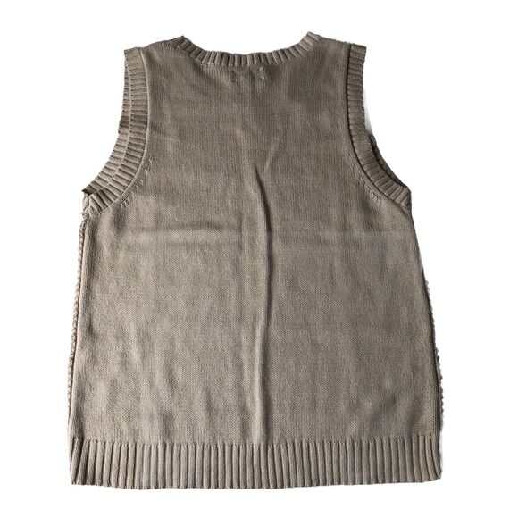 Lucky Brand Women’s Crochet Sweater Vest Beige / Ivory Small NWT - Picture 2 of 14